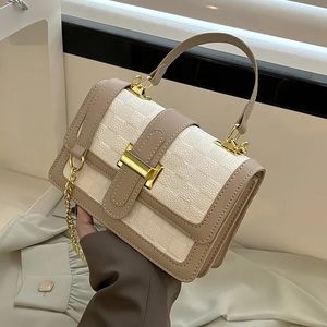 White and Beige Luxury Crossbody Bag
